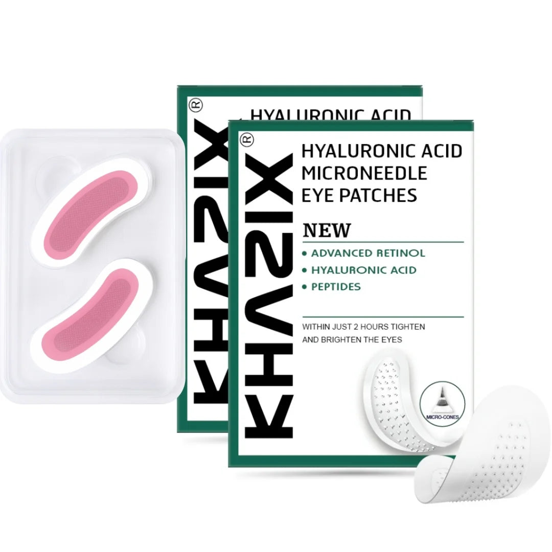 Microneedle Eye Patches Retinol Hyaluronic Acid Peptides, Lifting & Firming for Eye Area Crow's Feet Smile Lines, 1Pair.