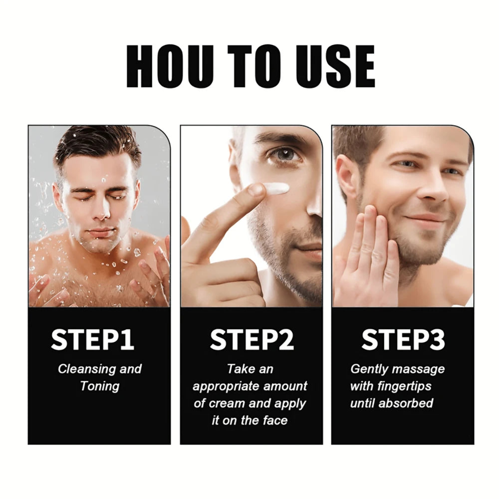 Men's Retinol Face Cream Nourishing Moisturizing Fade Fine Lines Smooth Wrinkles Younger Firming Lifting Shrink Pores Skin Care