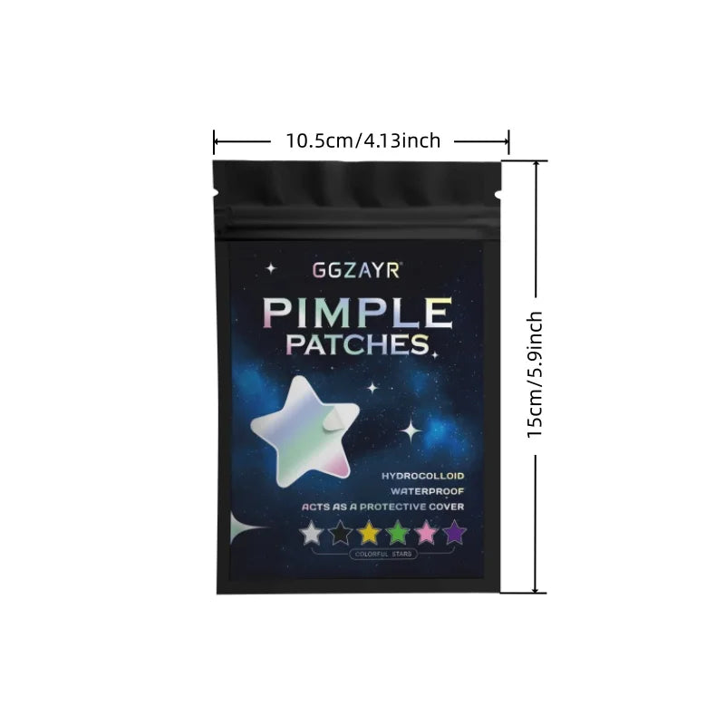 320/1280/1600pcs 8 Color Star Patches, Multi-Size Hydrocolloid Acne Covers for Men Women All Skin Types