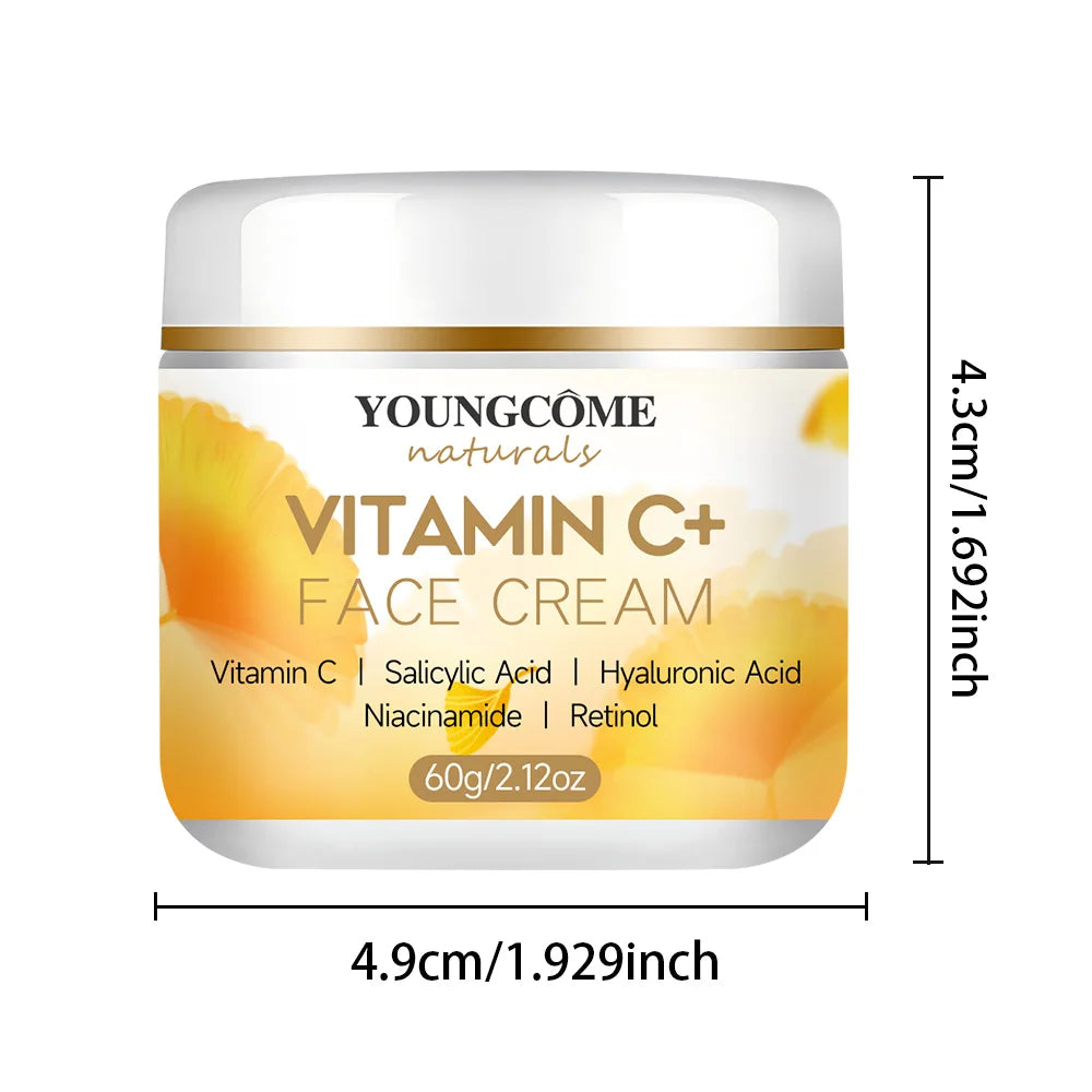 YOUNGCOMEN Vitamin C Face cream Retinol Moisturizing Firming Hyaluronic Lightening Repairing Smooth Skincare Whitening Creams