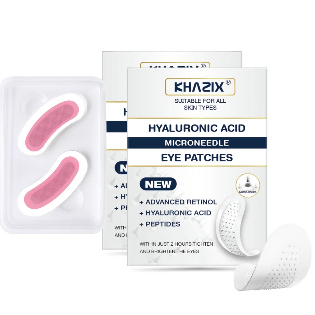Microneedle Eye Patches Retinol Hyaluronic Acid Peptides, Lifting & Firming for Eye Area Crow's Feet Smile Lines, 1Pair.