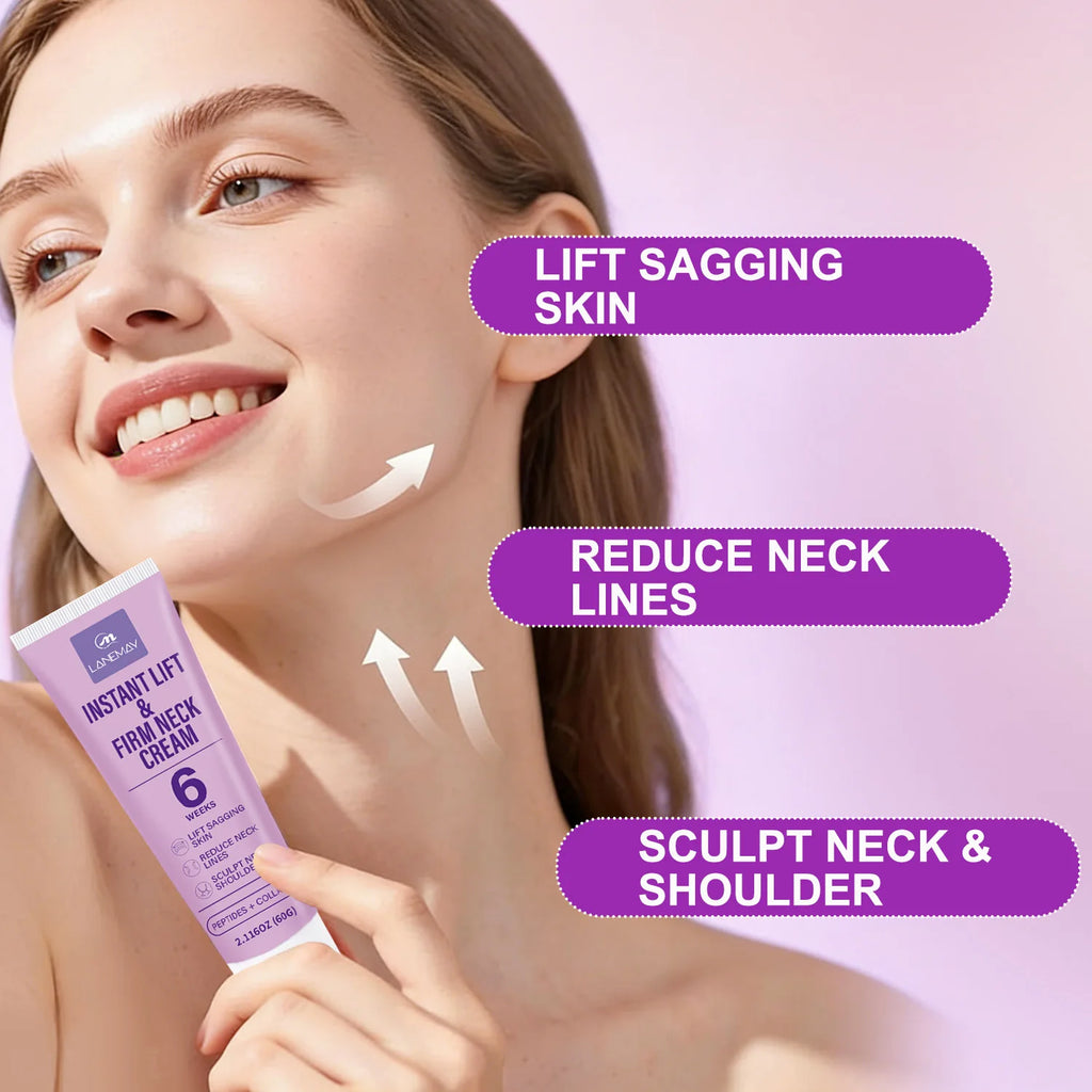 Instant Lift Firm Neck Cream with Peptides, Collagen, Retinol,Vitamin E Shea Butter – 6 Week Treatment to Lift Sagging Skin.