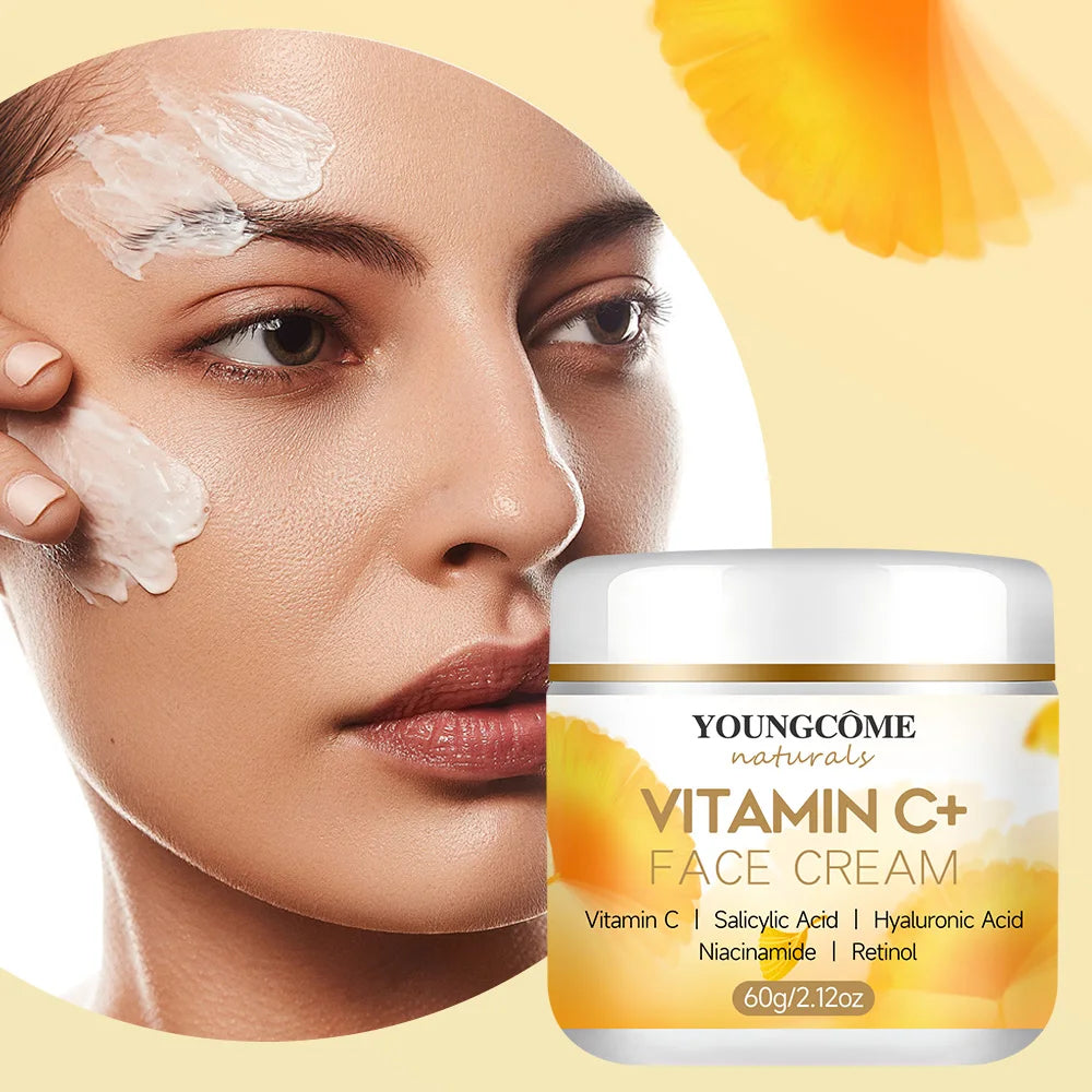 YOUNGCOMEN Vitamin C Face cream Retinol Moisturizing Firming Hyaluronic Lightening Repairing Smooth Skincare Whitening Creams