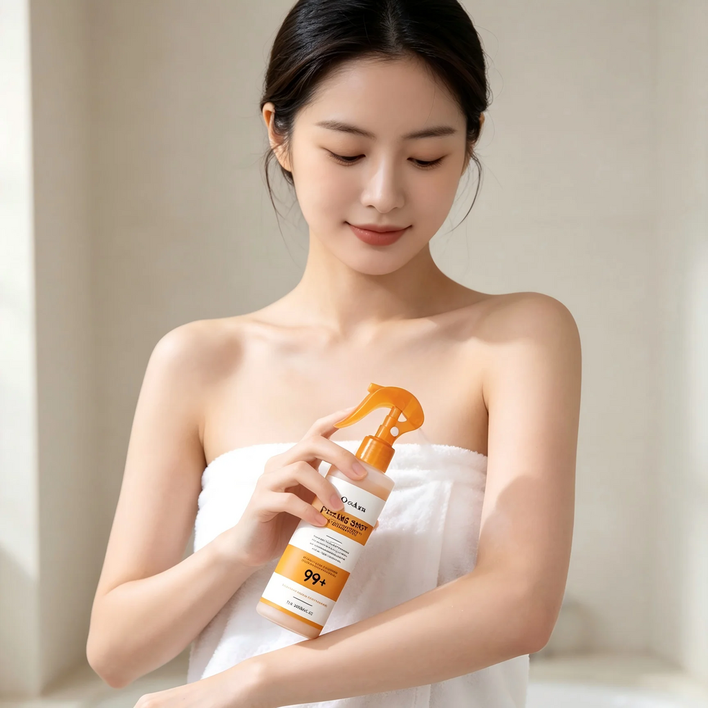 OceAura Peel Shot Kojic Acid Turmeric Spray Moisturizing Skin Brightening AHA PHA Nicotinamide Scrub Body Exfoliant Spray 100ml