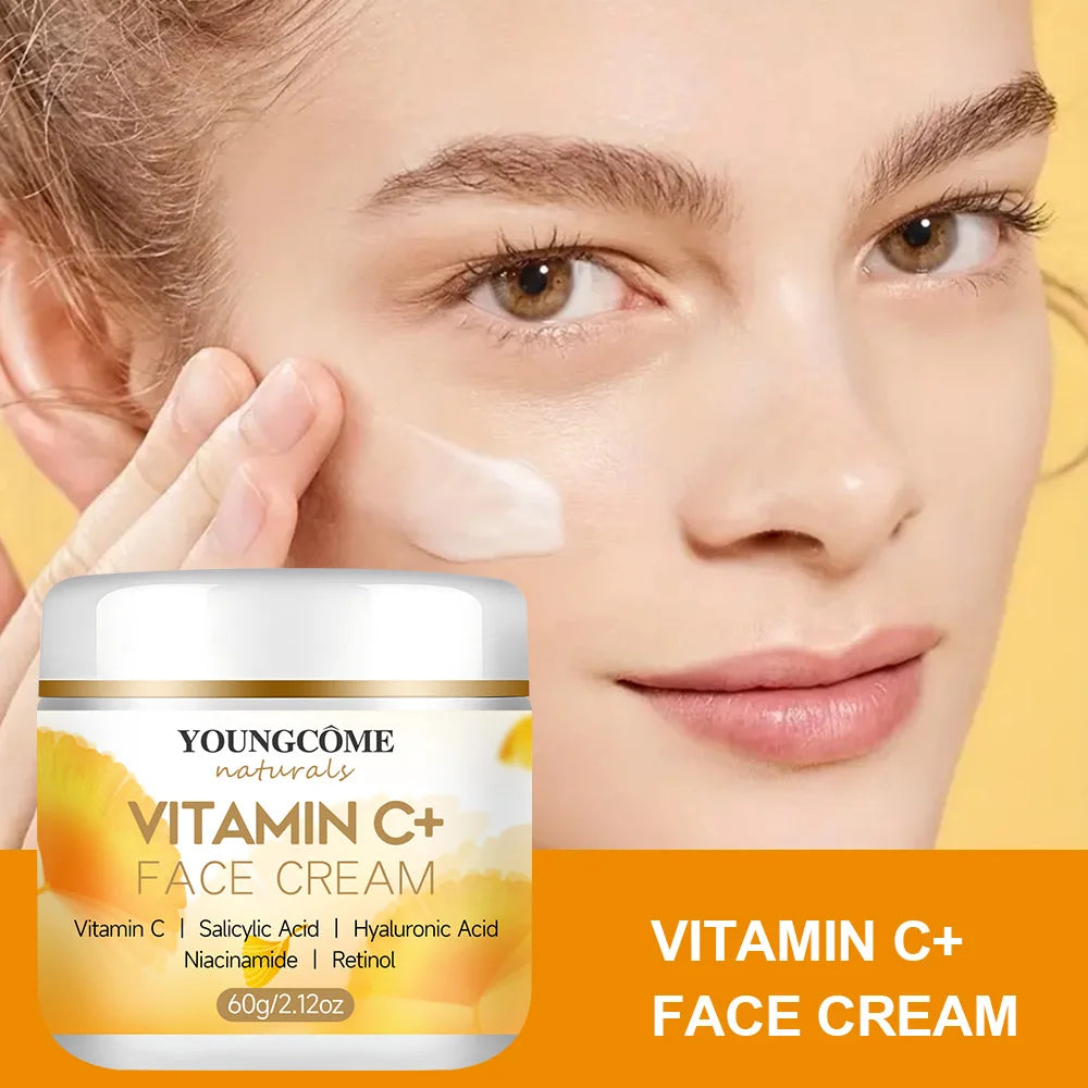 YOUNGCOMEN Vitamin C Face cream Retinol Moisturizing Firming Hyaluronic Lightening Repairing Smooth Skincare Whitening Creams