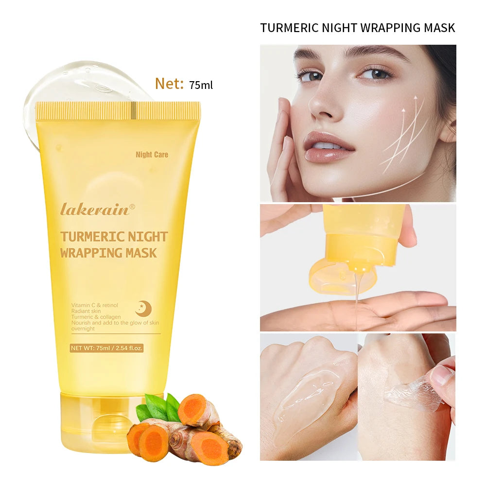 Night Collagen Wrapping Mask Rejuvenation Moisturizing Brightening Korean Face Mask Make Glowy Skin Elasticity Facial Mask