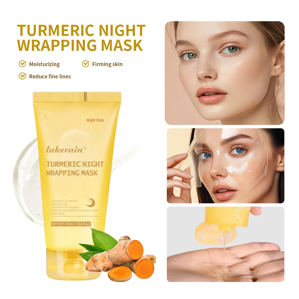 Night Collagen Wrapping Mask Rejuvenation Moisturizing Brightening Korean Face Mask Make Glowy Skin Elasticity Facial Mask