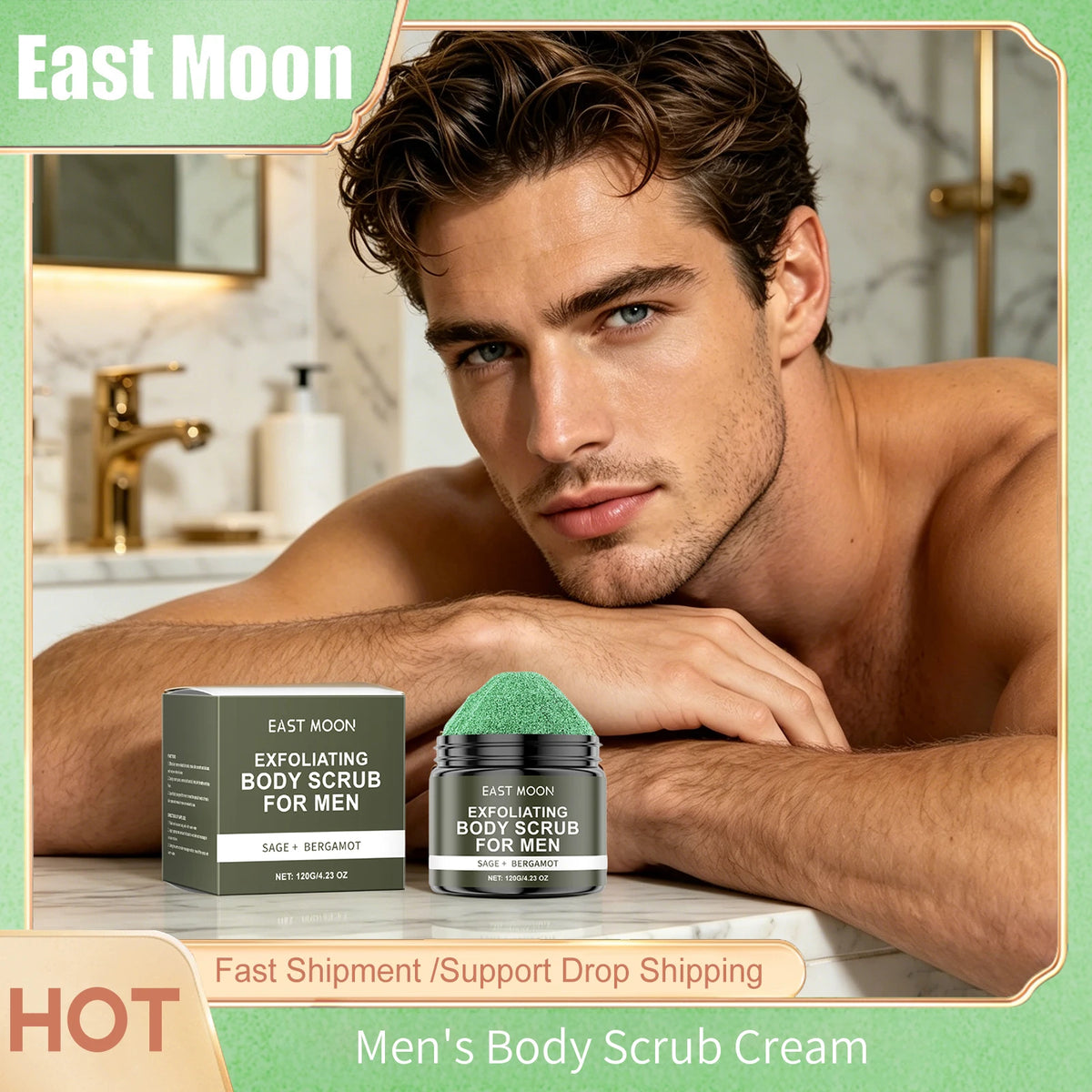 Sandalwood Body Scrub Series Dead Skin Remover Deep Moisturize Exfoliate Improve Soften Lasting Fragrance Men Shower Scrub Cream