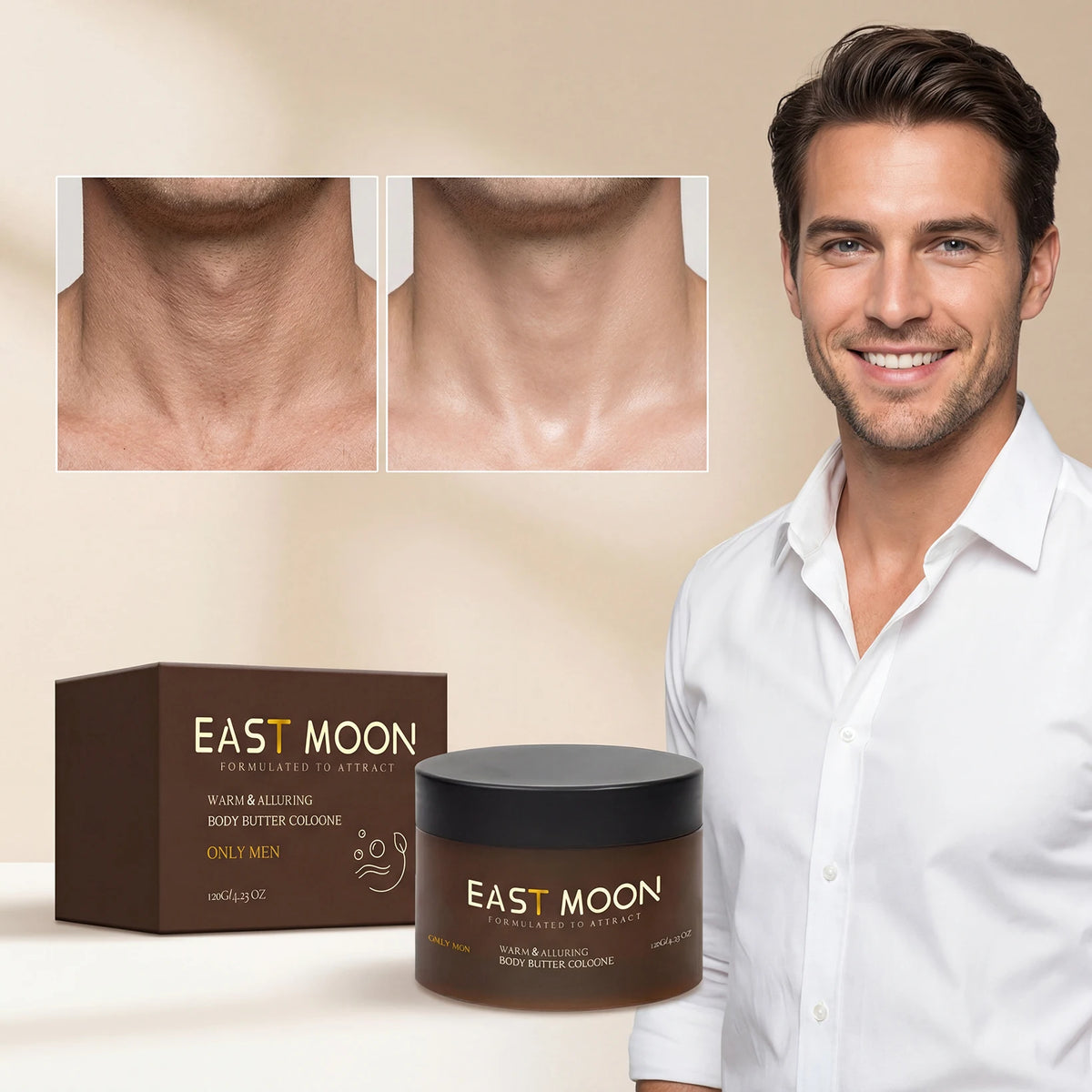 Men Body Cream Moisturizing Reduce Dryness Soothes Redness Skincare For Dry Skin Acne Treatment Long-Lasting Hydration Skincare