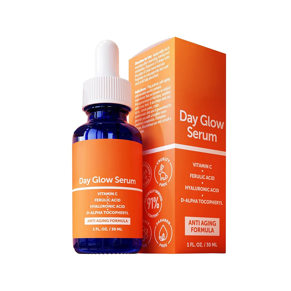 Korean Skin Care 20% Vitamin C Serum for Face + CE Ferulic, C E Ferulic Vit Facial Oil for Anti Aging K Beauty Glow C+E Skincare